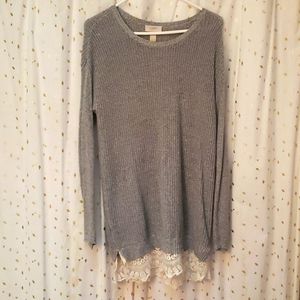 Gray Tunic Sweater